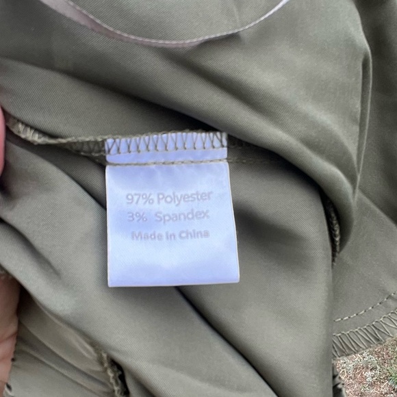 New! Emerson Lang Cargo Pocket Faux Silk Maxi Drawstring Skirt With Slit - Picture 10 of 11